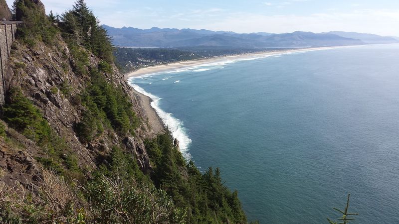 Views Of Neahkahnie Mountain Rising Above The Coast