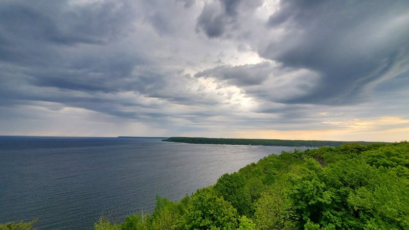 A Door County Trail With Sweeping Views Of Green Bay