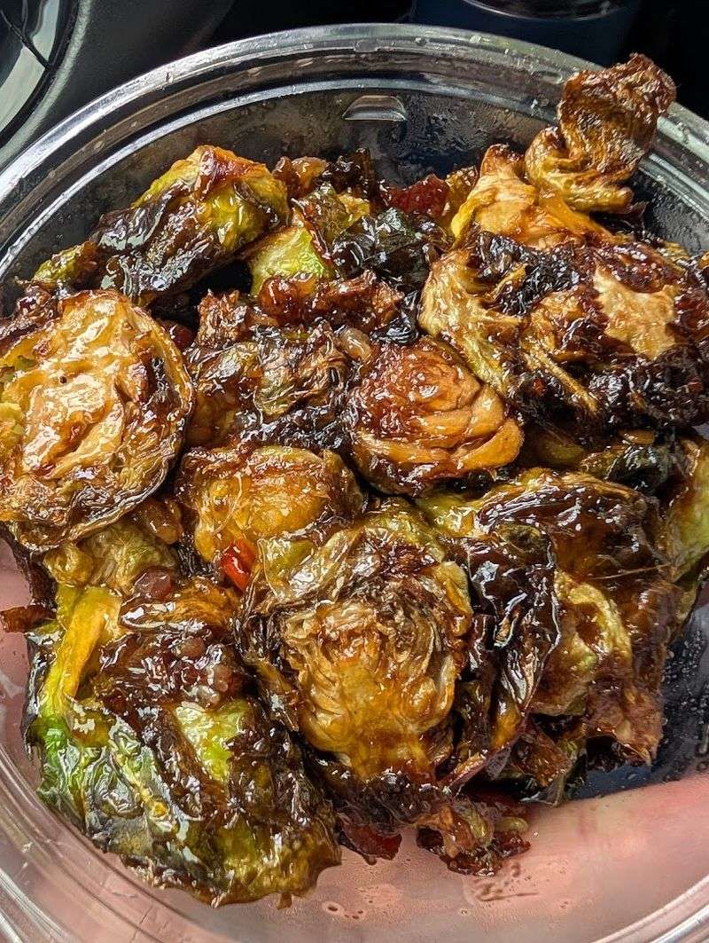 Brussels Sprouts With Chili Sauce Worth Talking About