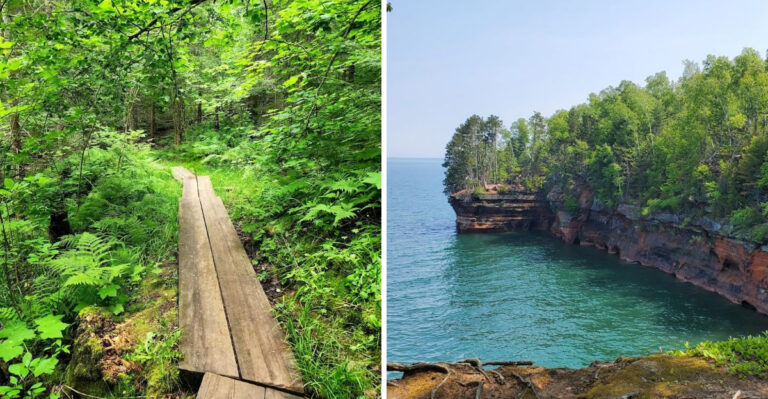 The 4.5-Mile Wisconsin Trail That Reveals Jaw-Dropping Cliffs And Sea Caves At The End