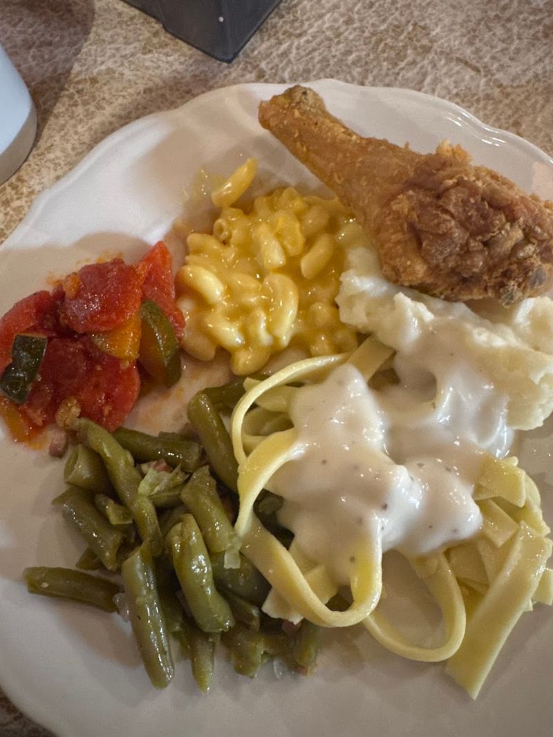 An Extensive Buffet Featuring A Wide Range Of Amish‑Inspired Dishes