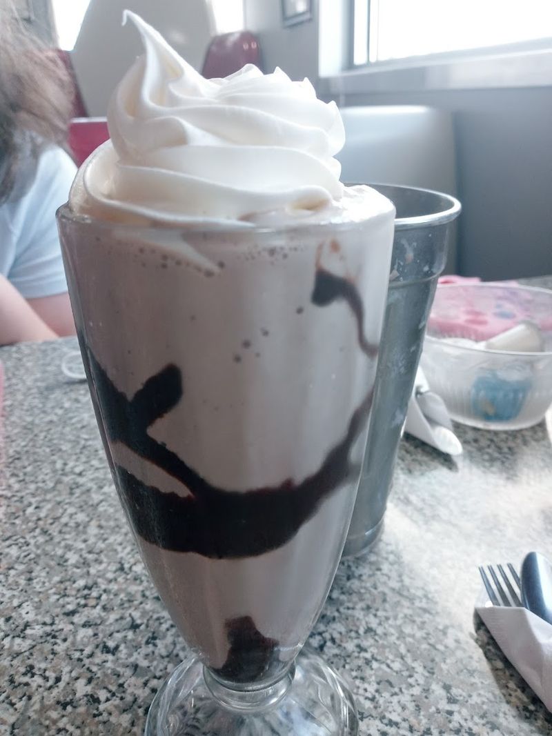 The Malt Is Made The Old-Fashioned Way With Ice Cream And Malt Powder