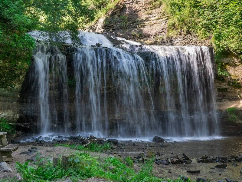 A Surprisingly Tall Waterfall Hidden In Wisconsin's Northwoods