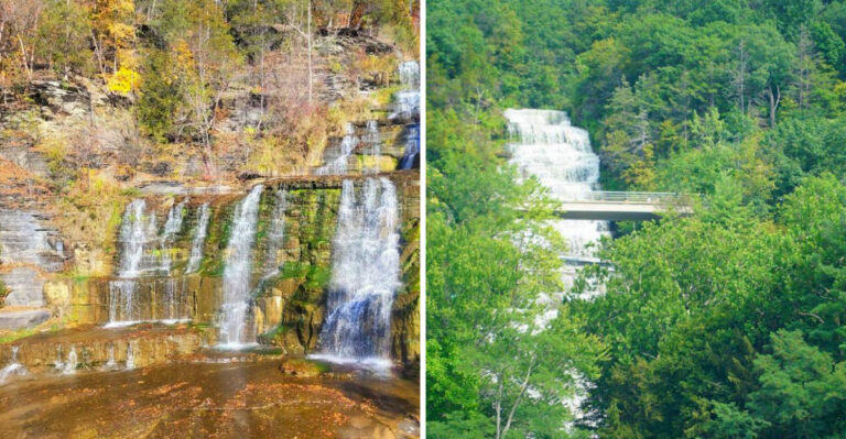 This Jaw-Dropping Roadside Waterfall In New York Looks Almost Too Incredible To Be Real