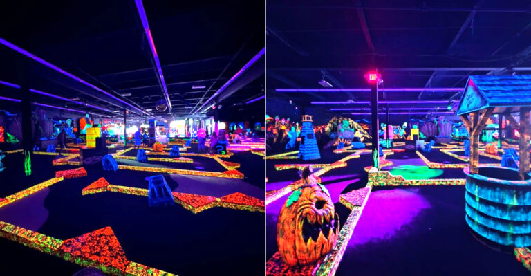 This Whimsical Blacklight Mini Golf Course In New York Is Perfect For Family Fun This Year
