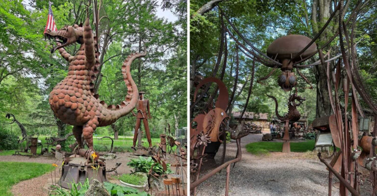 This Whimsical Wisconsin Garden Is Filled With Massive Iron Sculptures