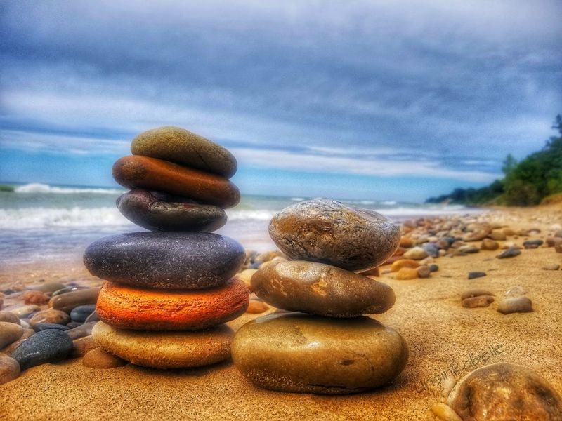 The Lake Michigan Water Naturally Polishes The Stones
