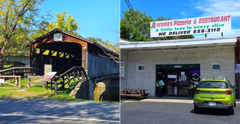 You’ll Never Forget Visiting This Historic Covered Bridge In New York And Grabbing Pizza Nearby