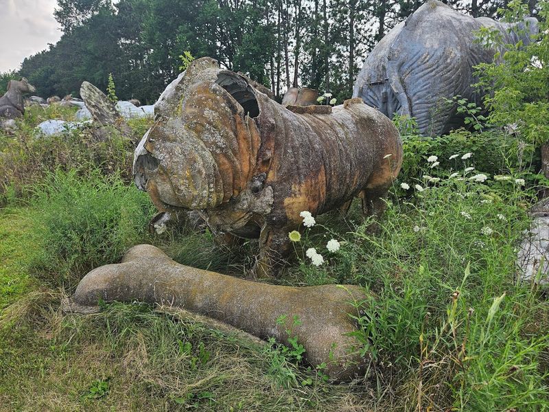 Rows Of Half Finished And Weathered Creations