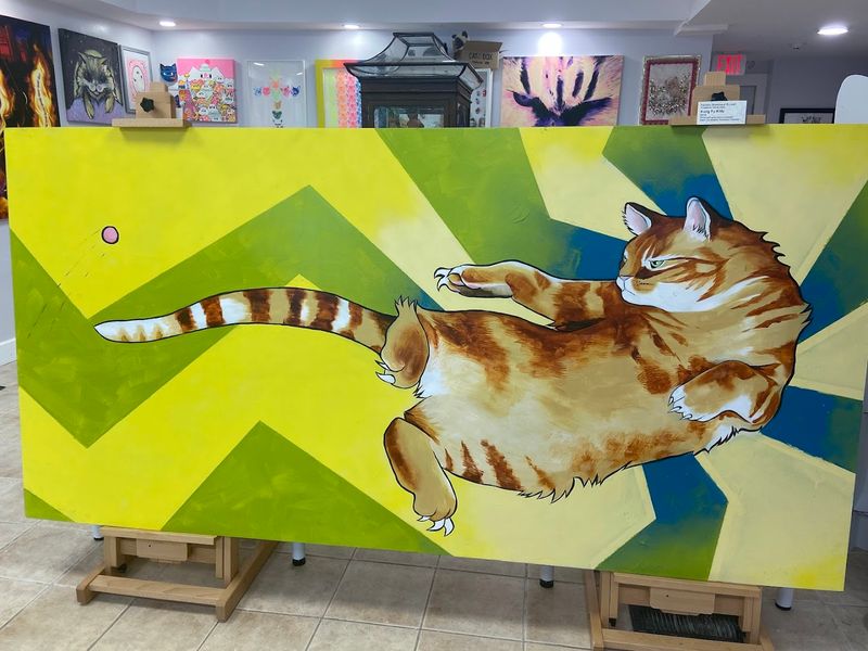 The Kung Fu Kitty Mural That Stops Everyone Cold