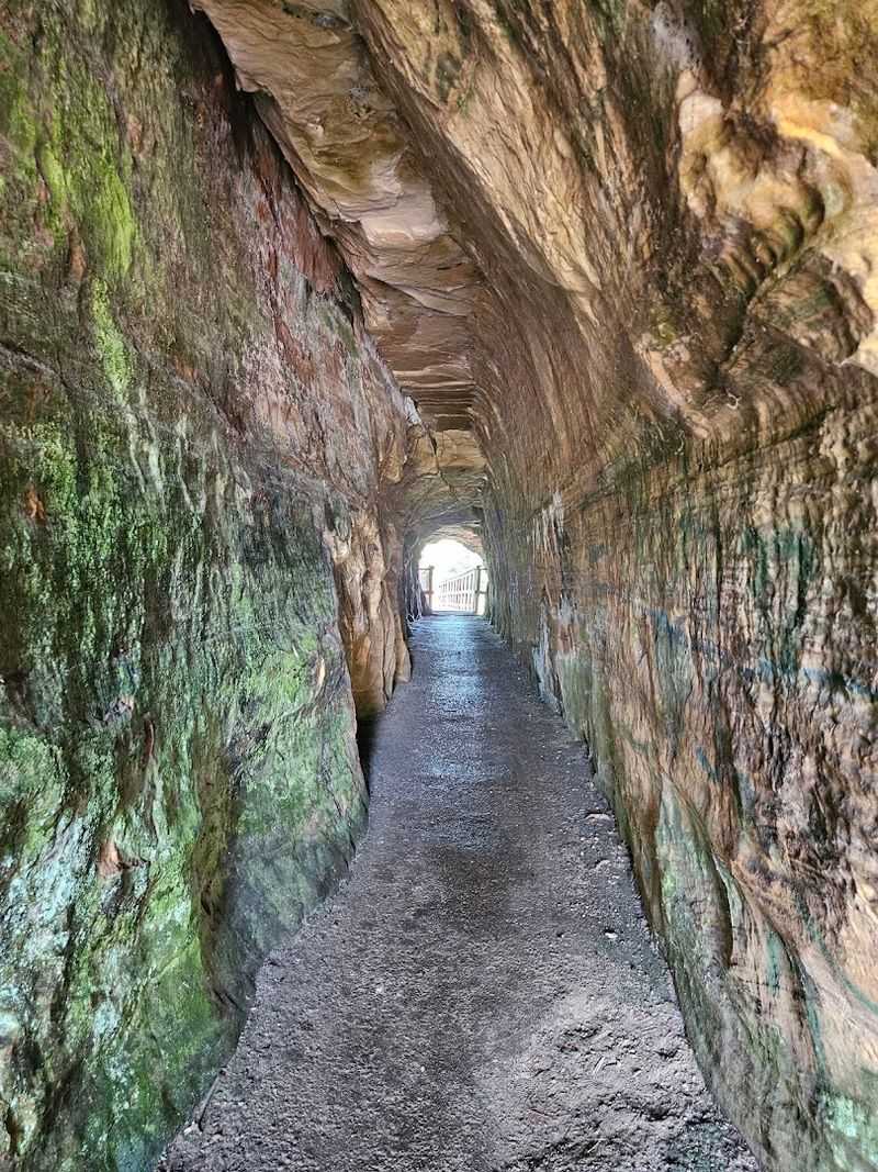 A Natural Tunnel Carved Through Ancient Rock