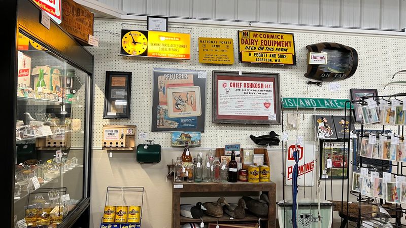 Shelves Packed With Vintage Glassware And Kitchenware