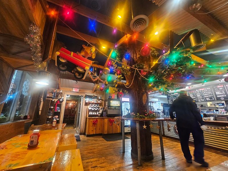 An Elevated Treefort Seating Area That Adds To The Experience