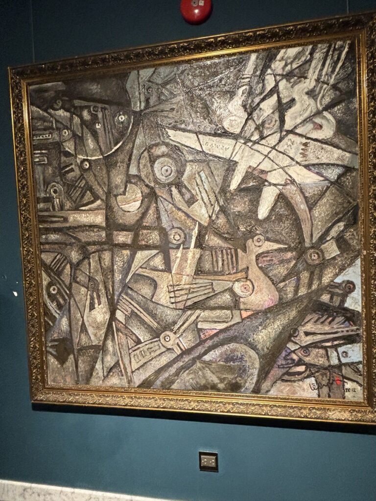 At Quang San Art Museum in Ho Chi Minh City - art depicting US B-52s being downed over Hanoi in 1972