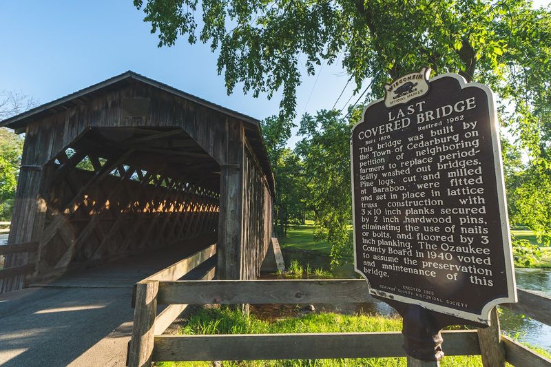 The Last Remaining Historic Covered Bridge In Wisconsin