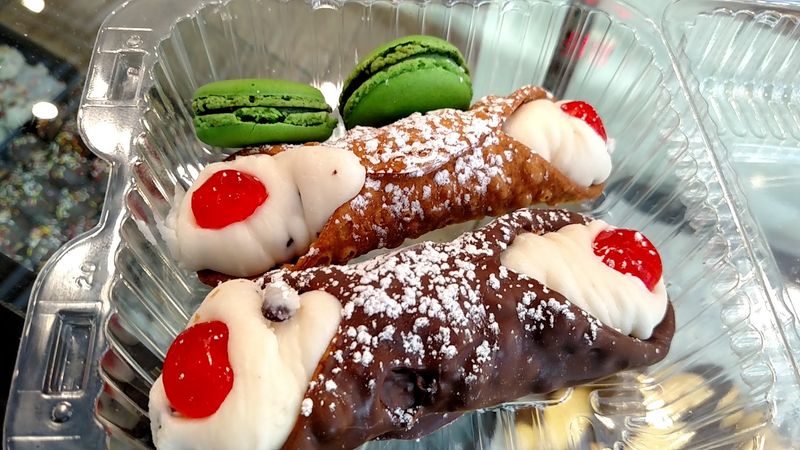 A Display Case Filled With Traditional Italian Sweets
