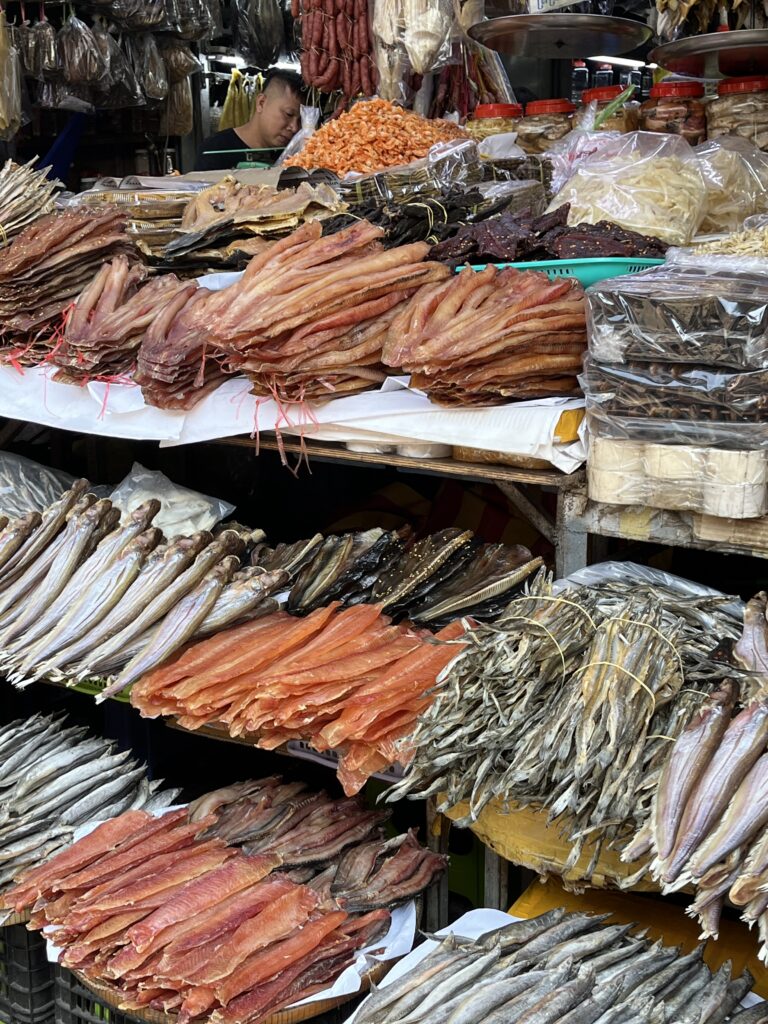 One of hundreds of fish mongers along the rivers and lakes of Cambodia
