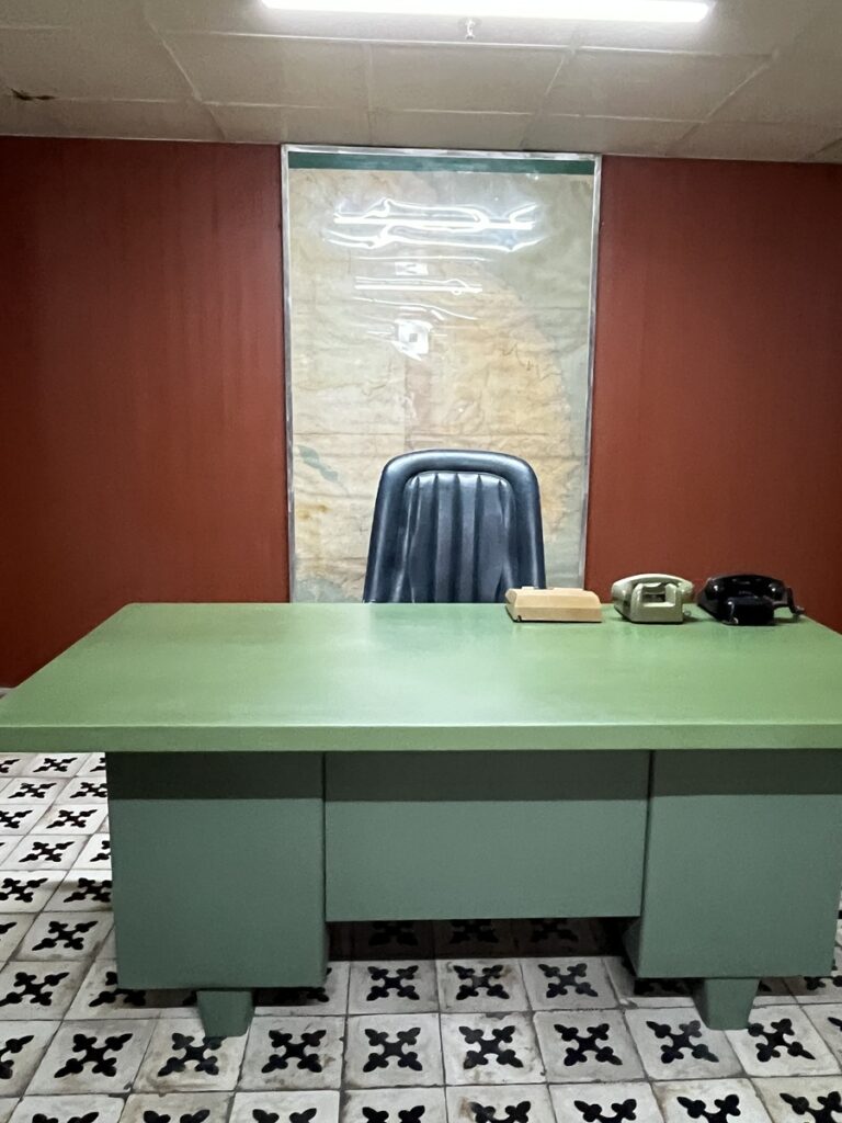 In the bunker beneath the Saigon Presidential Palace