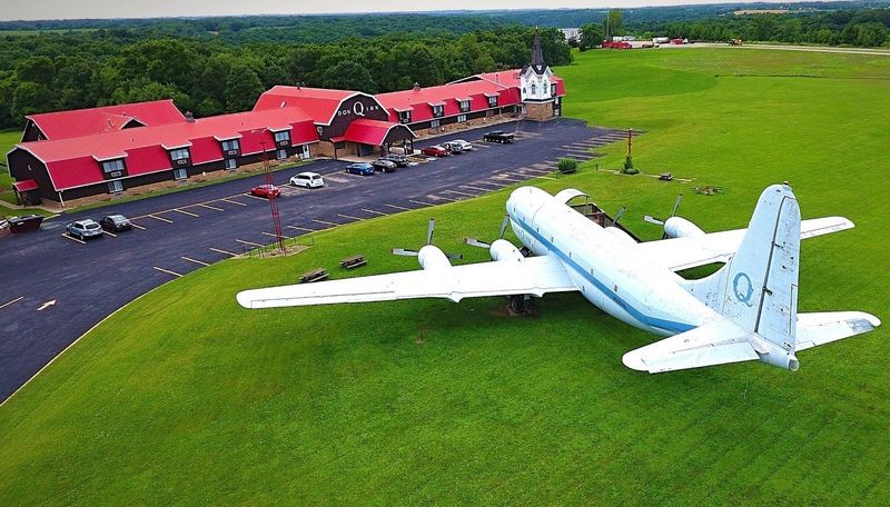 A Boeing 727 Jet Greets Guests In The Parking Lot