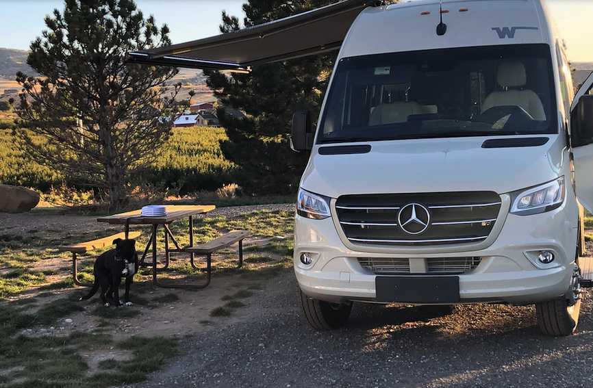 RVing with out dog Trooper in Colorado