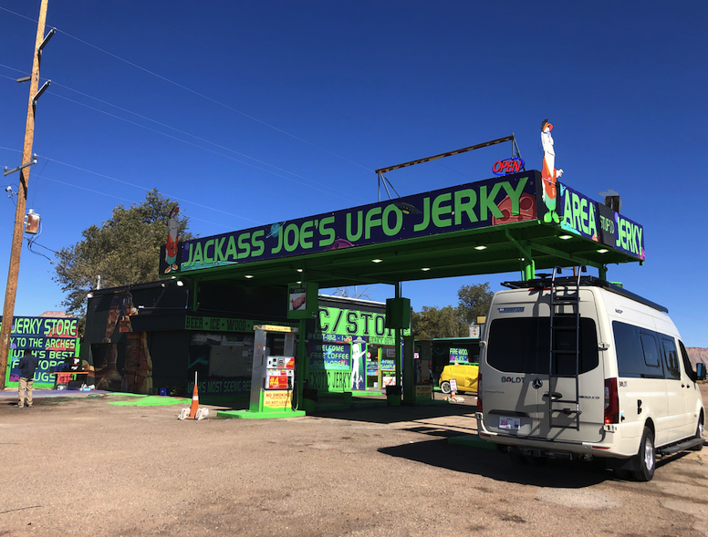 A stop at Jackass Joes near Moab UT on our 2018 RV trip