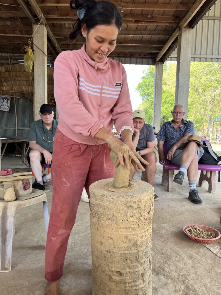 Sophat Rin making clay pots