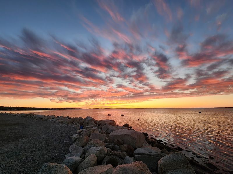Watching The Sunrise From The Shoreline At Ned's Point