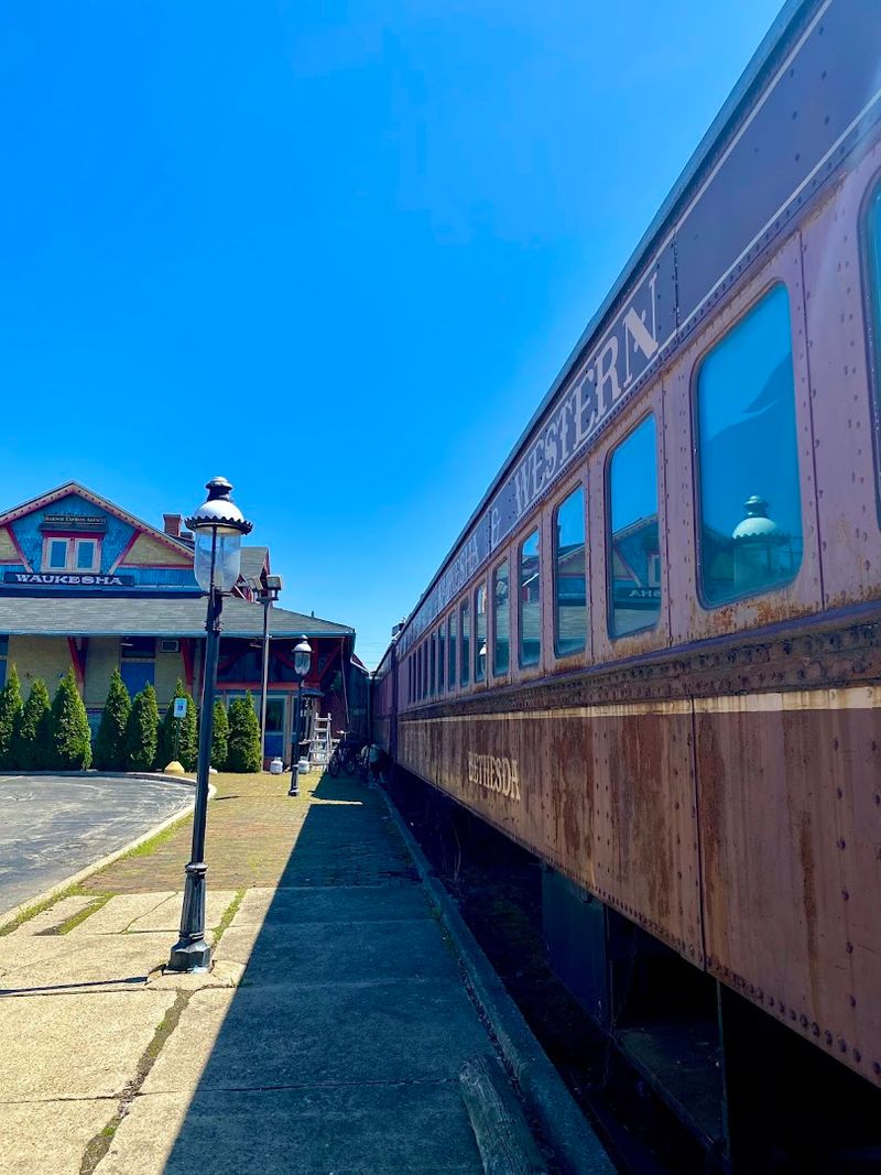 A Historic Train Depot That Now Houses A Restaurant