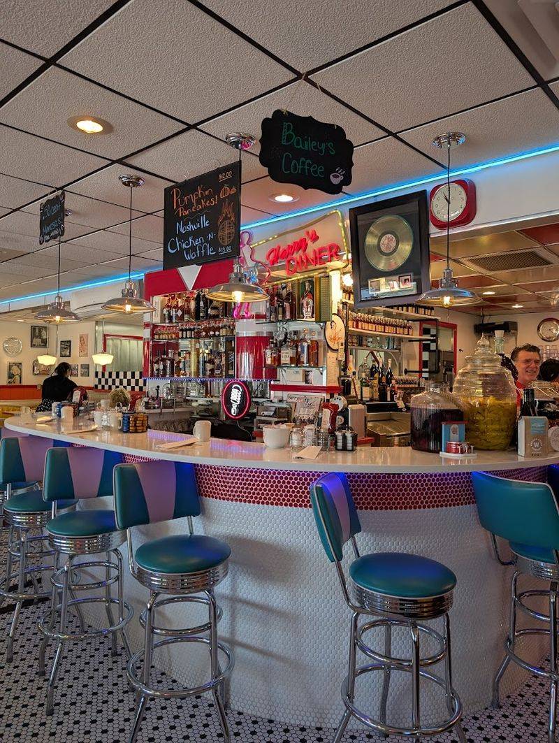A Classic 1950s-Style Diner With A Nostalgic Atmosphere