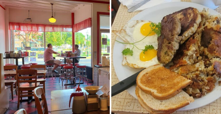 This Old-School Wisconsin Diner Serves A Breakfast So Big It Barely Fits On The Plate