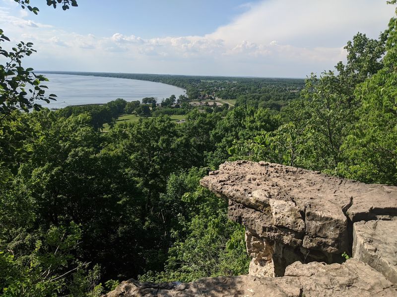 Limestone Cliffs That Overlook Lake Winnebago