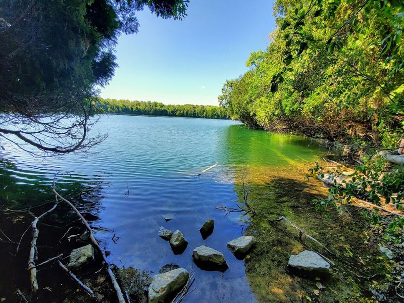 A Former Limestone Quarry Turned Into A Peaceful Lake
