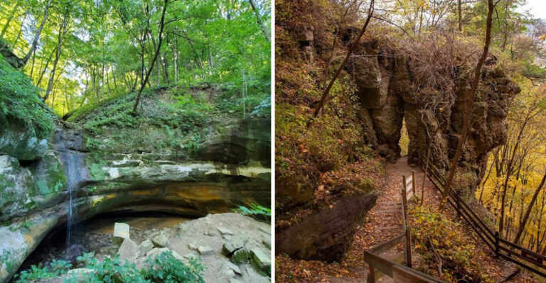 This Wisconsin Trail Takes You Past Two Caves And A Waterfall In One Unforgettable Hike