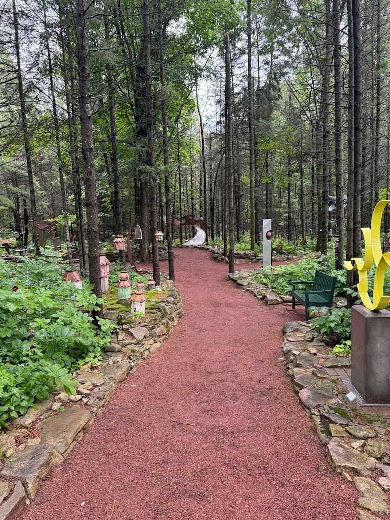 The Outdoor Art Space Sits Among Woods And Meadow