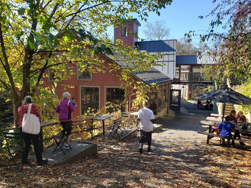 Outdoor Patio Seating Along The Sawmill River