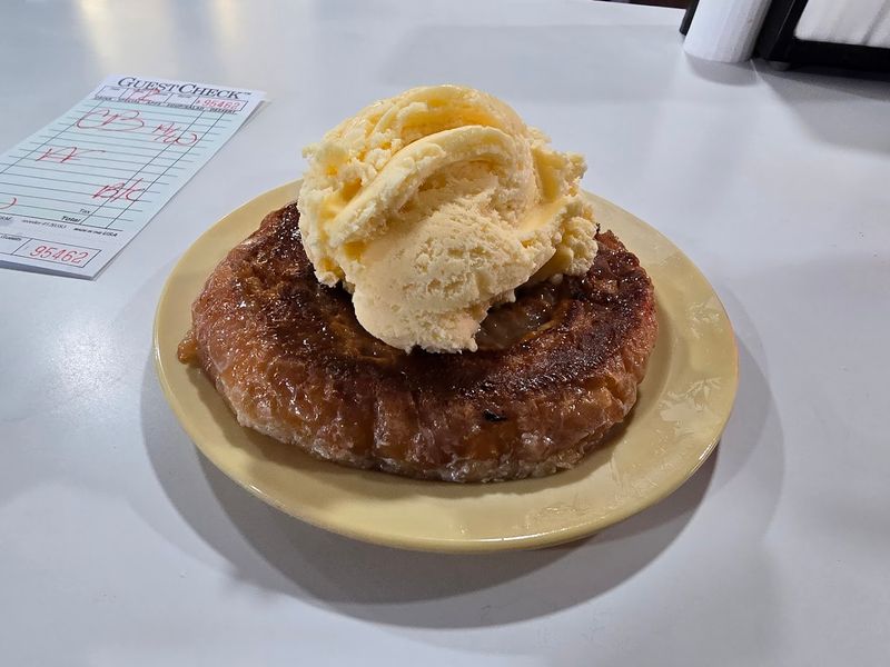 The Grilled Honey Bun With Vanilla Ice Cream Dessert