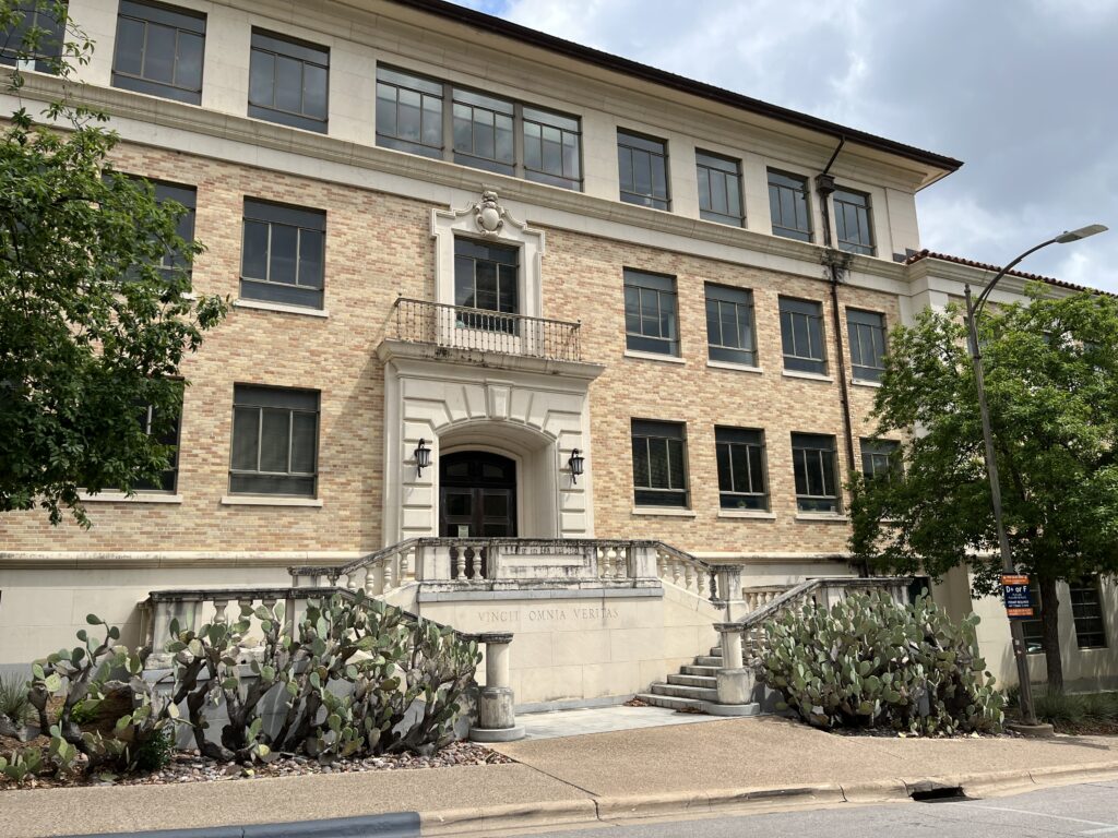 The old Journalism building on the UT-Austin campus