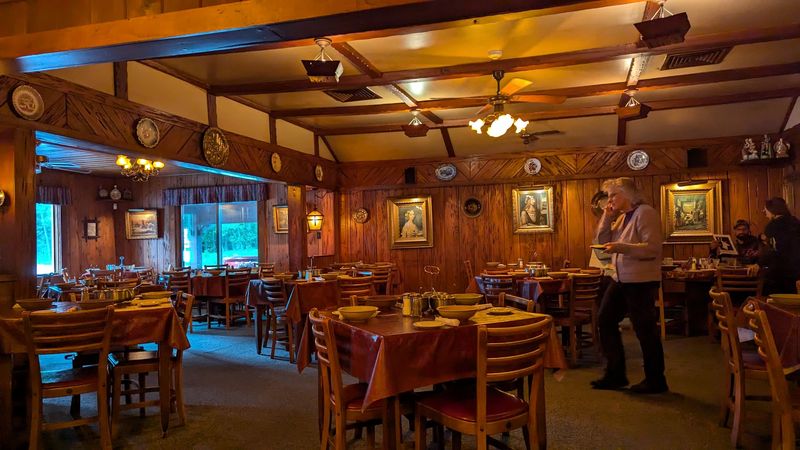 The Rustic Setting Makes It Feel Like A Cabin Dinner