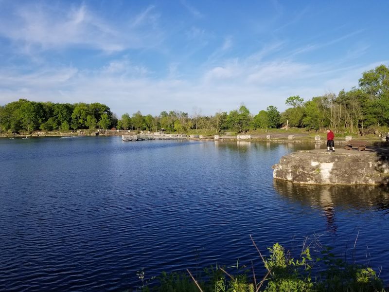 The Swimming Area Has A Scenic Quarry Setting