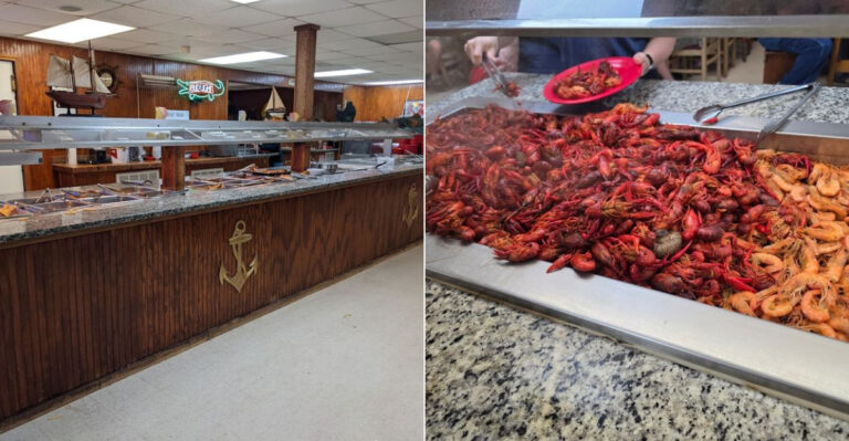 Locals Say The Crawfish At This Louisiana Seafood Buffet Are Fresh And Unforgettable