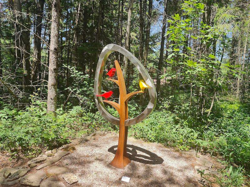 Paintings, Glass, Clay, Wood, Jewellery, And Sculpture Fill The Space