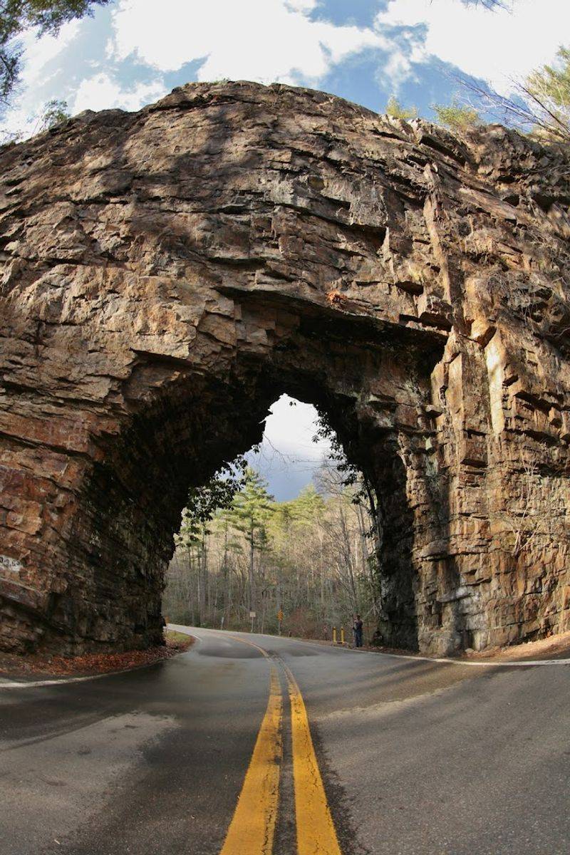 Backbone Rock And Shortest Tunnel, Shady Valley