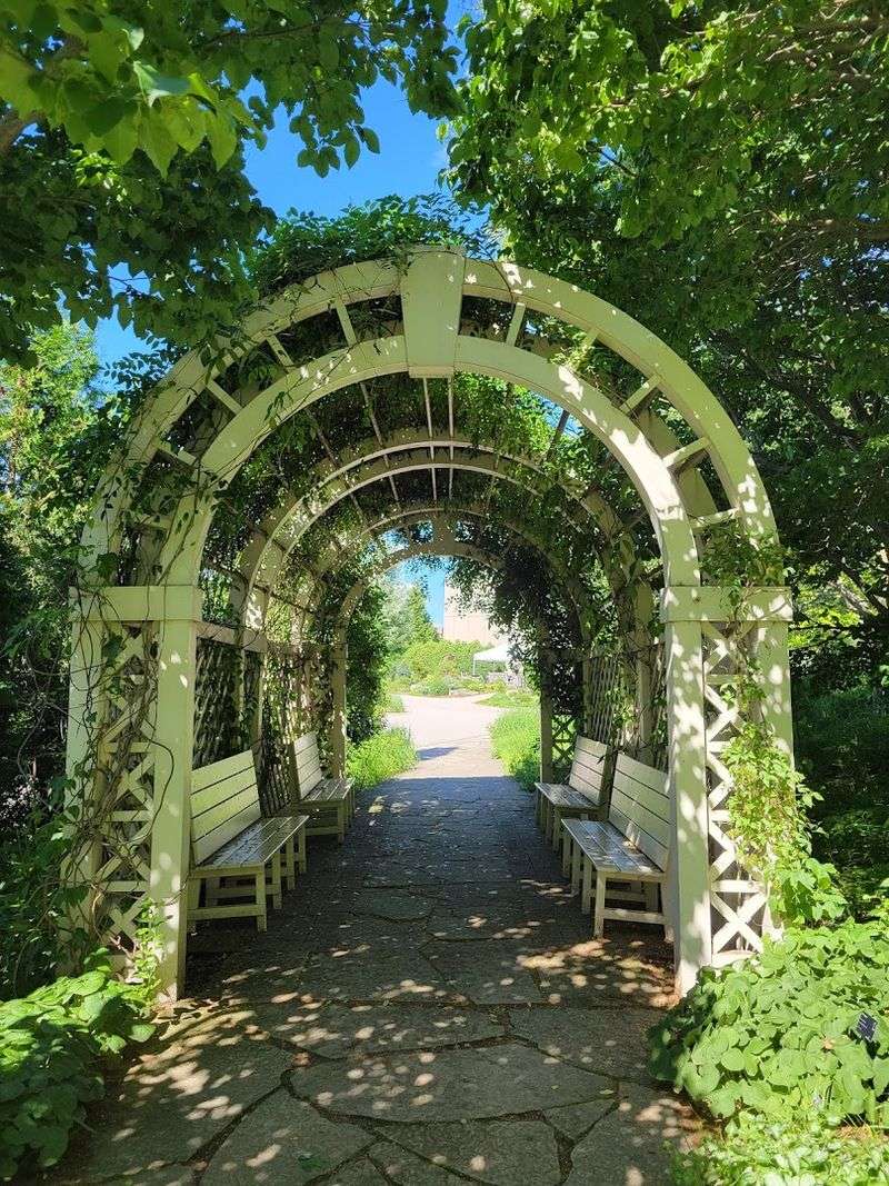 The Garden Features Themed Spaces And Walking Paths