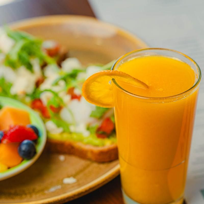 Fresh Orange Juice Gives The Meal A Bright Start