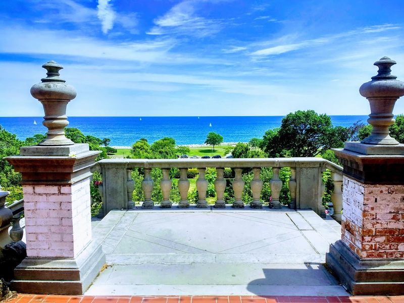 It Sits On A Bluff Overlooking Lake Michigan