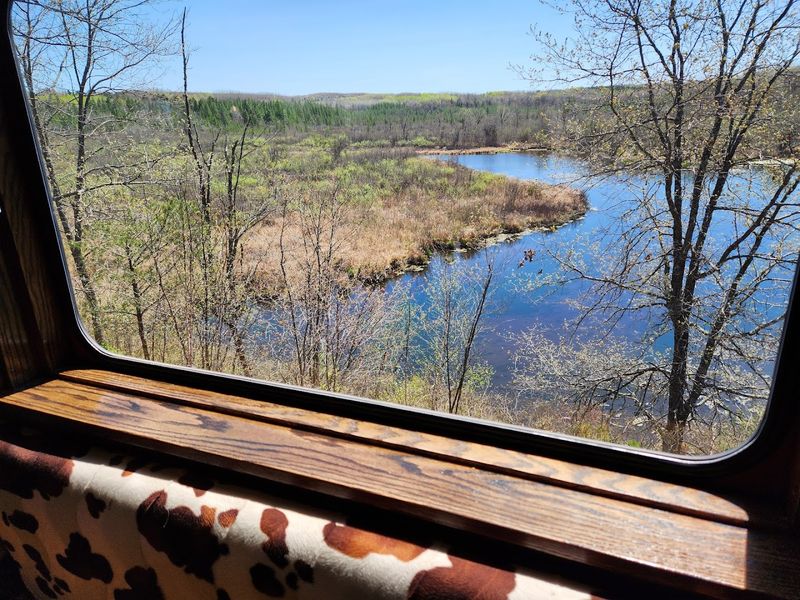 Riders See Farm Fields, Deep Woods, And River Views