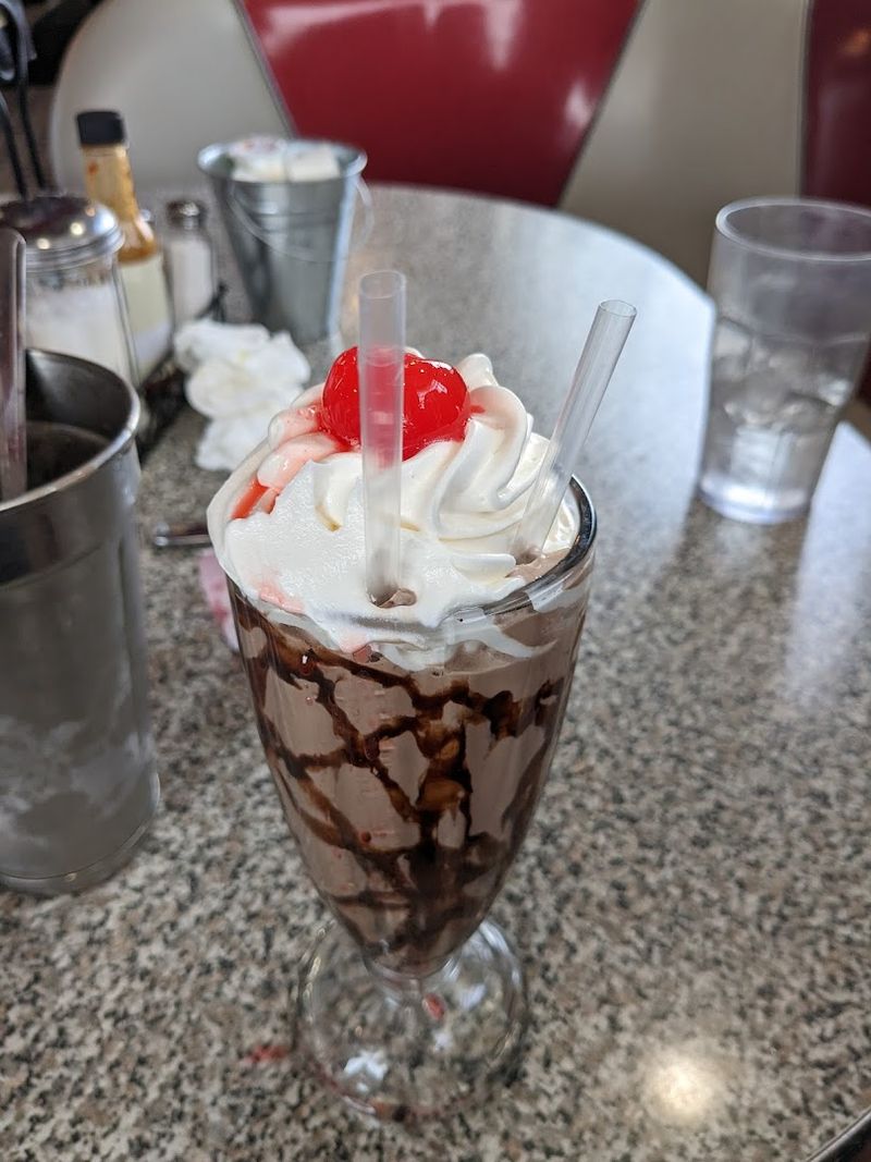 The Menu Lists Chocolate Shakes As A Classic Treat