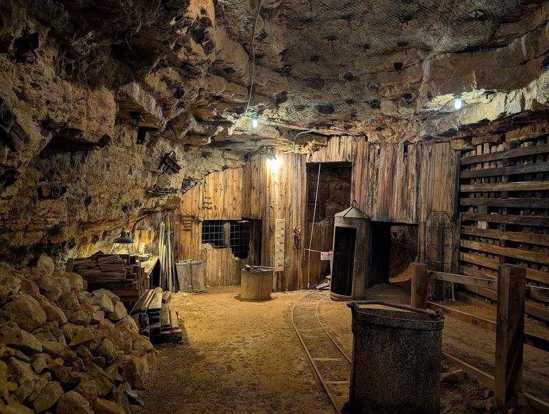 Visitors Walk Down 90 Steps Into The Mine