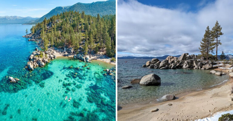 This Lake Beach With Caribbean-Blue Water In Nevada Feels Like A Tropical Escape
