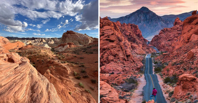 This Nevada State Park Looks Like Mars With A Scenic Drive Through Fire-Red Rocks